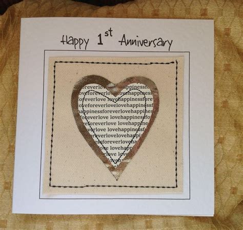 1st Wedding Anniversary Card Paper Anniversary Card First Anniversary