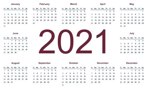 Picture Calendar 2021 2021 Calendar
