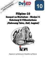 Filipino10 Q4 Ver4 Mod4 Pdf Filipino 10 Ikaapat Na Markahan Modyul