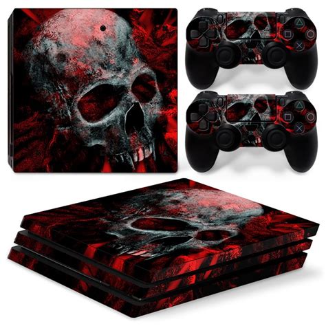 Free Drop Shipping Protective Vinyl Skin Decal Cover Skull For Ps4 Pro