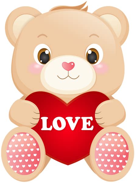 Teddy Bear With Love Heart Transparent Image Teddy Bear Images Teddy