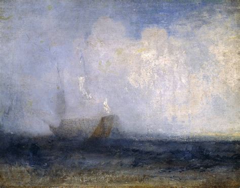 Joseph Mallord William Turner Seascape With A Sailing Boat And A Ship