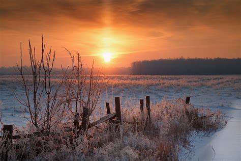 Beautiful Winter Morning Sunrise Digital Photo Magazine