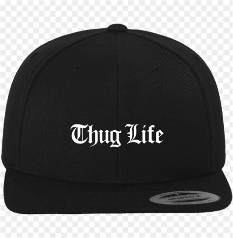 Thug Life Snapback Cap Black Old English Png Image With Transparent