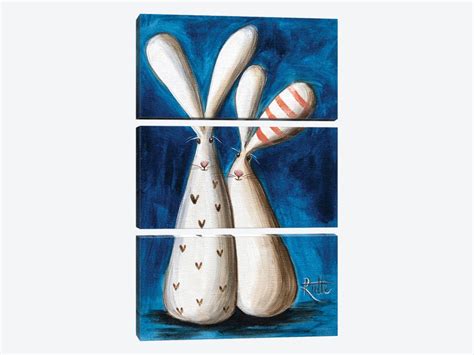 Set Of Two Bunnies Canvas Art By Rut Art Creations Icanvas