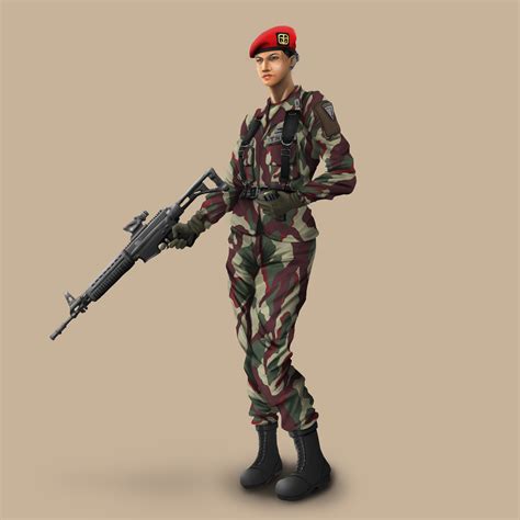 Artstation Concept Art Female Soldier Mas Brightside