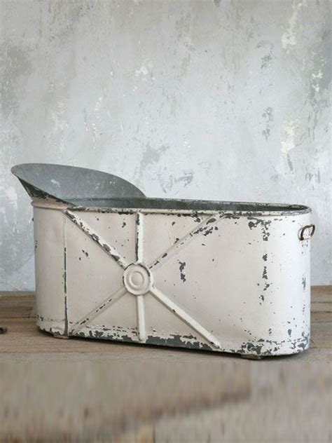Prim metal wash tub antique galvanized metal by happydayantiques these pictures of this page are about:antique galvanized bathtub. Shabby Chic, French Country & Vintage Furniture | Antiques ...