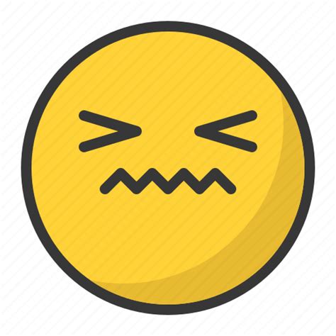 Disgusted Face Emoticon Disgusted Emoticons Collection Stock Vector