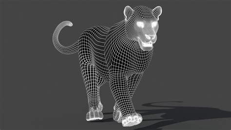 Animated Black Panther Animal 3d Model