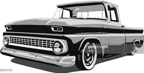 Classic Vector Pickup Truck High Res Vector Graphic