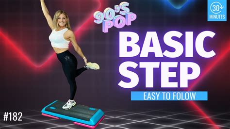 fun basic step aerobics workout easy to follow not boring 128 bpm youtube