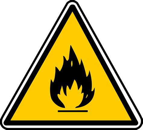 Mudah Terbakar Tanda Berbahaya Gambar Vektor Gratis Di Pixabay