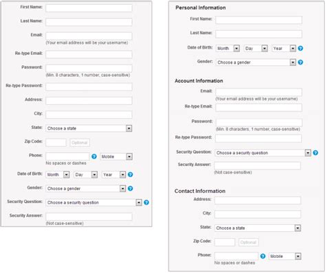 Designing Efficient Web Forms On Structure Inputs Labels And Actions