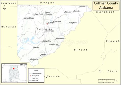 Map Of Cullman County Alabama