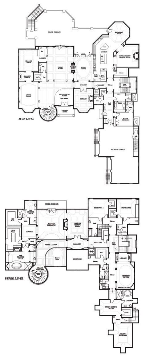 Mansion home style is suitable for those who want to taste the maximum luxury at home. floorplans.jpg (516×1272) | Mansion floor plan, House ...