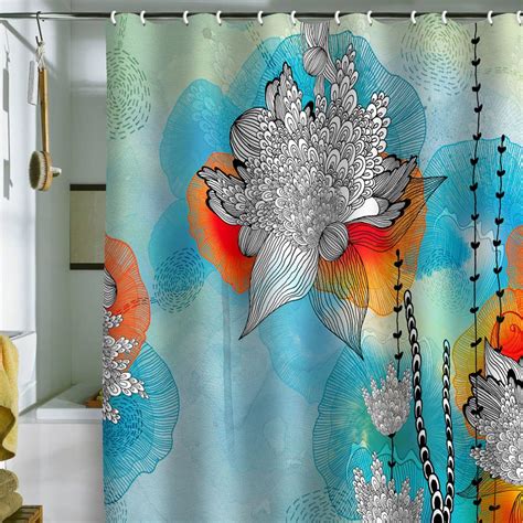 Iveta Abolina Coral Shower Curtain Coral Shower Curtains Cool Shower