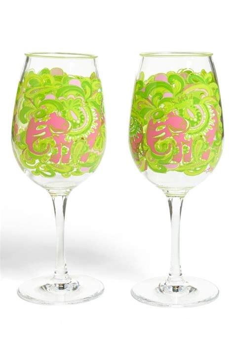 Lilly Pulitzer® Print Acrylic Wine Glasses Set Of 2 Nordstrom