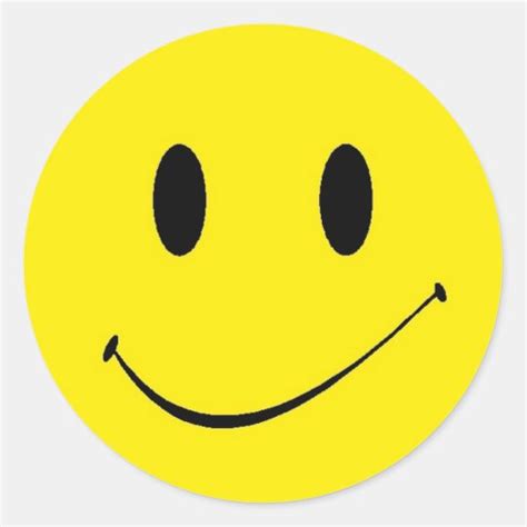 Sticker Retro Fun Yellow Smiley Happy Face Symbol Zazzle