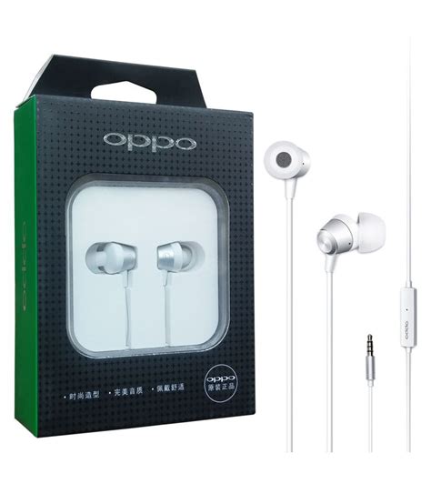 Oppo Mh124 In Ear Wired Earphones With Mic White Buy Oppo Mh124 In