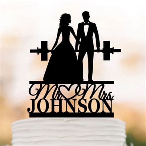 Design Wedding Cake Topper SVG Vector Bundle Bride And Groom Mr Mrs Couple Cake Topper For