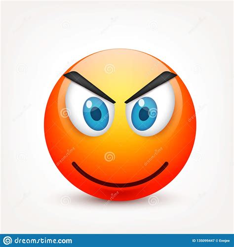 Smiley Red Face With Emotionsrealistic Emoji Sad Or Happyangry