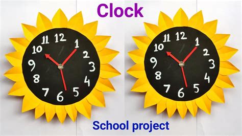 Clock Making Using Cardboard Clock Model Idea For School Project