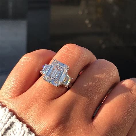 10 Carat Emerald Cut With Side Stone Ring The Most Elegant Of Its Class Emerald Cut Diamonds