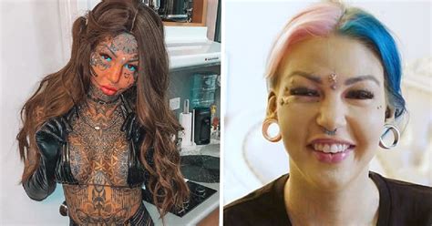 Australian Woman Who Spent 120000 On Body Modifications Covers Tattoos To See Herself Again
