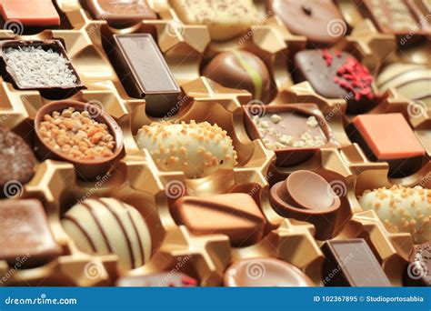 Luxurious Chocolates In Box Stock Image Image Of Chocolates Concept