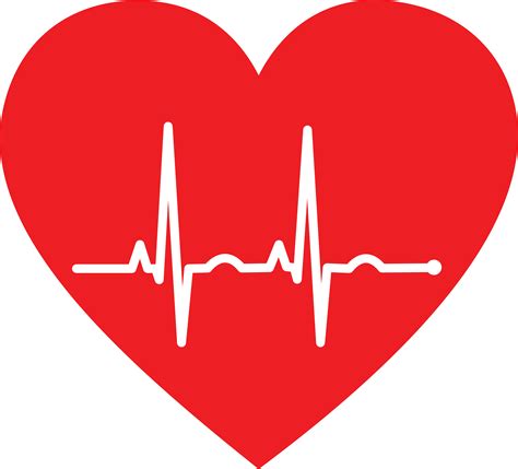 Free Clipart Of A Heart With An Ekg Heart With Ekg Line Png