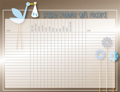 This is going to be the key indicator on how much to spend on a baby shower gift. Baby Shower Gift Record (Boy) - Spend less time writing ...