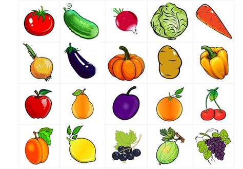 Картинки фруктов и овощей для детей 19 фото