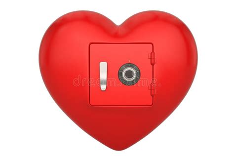 Heart Locked As A Safe Isolated On White Background 3d Illustration