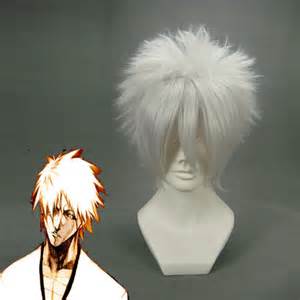 bleach kurosaki ichigo astilla blanco anime cosplay peluca del pelo del