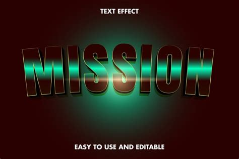 Mission Text Effect Easy To Use And Editable 999223