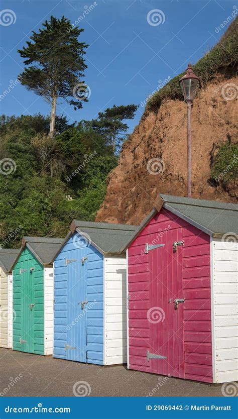 Colorful Beach Huts At Seaton Devon Uk Stock Photo Image Of Beach