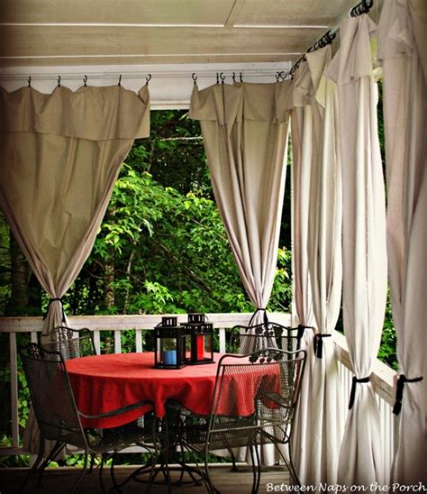 Drop Cloth Curtains Add Privacy And Sun Control To Outdoor Spaces