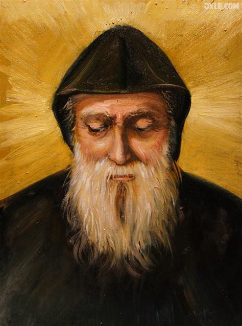 Print Portrait Of Saint Charbel Painting By Sami Abou Kheir