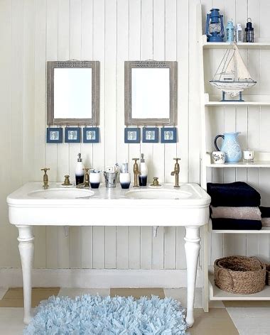 9 of 14 blue and white bathroom 15 Beach Bathroom Ideas - Coastal Decor Ideas and Interior ...