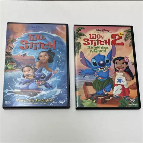 2 Pc Dvd Lot Lilo And Stitch Lilo And Stitch 2 Stitch Has A Glitch Walt