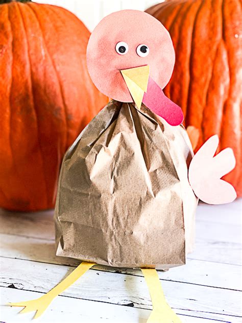 Paper Bag Turkey Craft Woo Jr Kids Activities Childrens Publishing