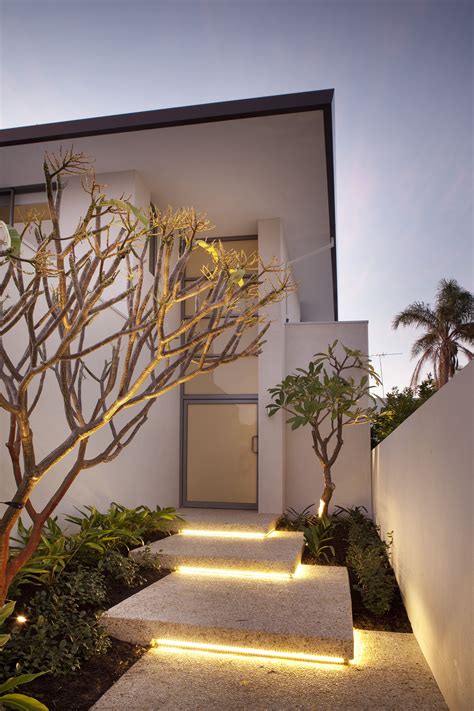 Floating Steps Garden Lighting Front Entrance Exterior Stairs