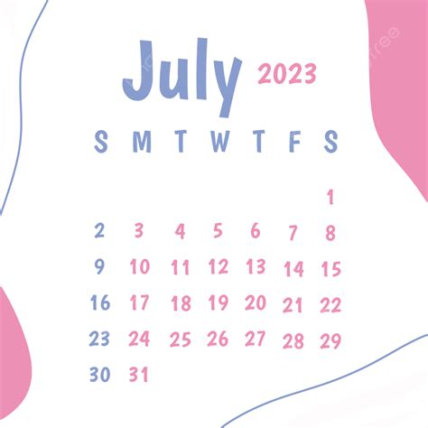 Monthly Calendar Png Picture July Calendar Monthly July July