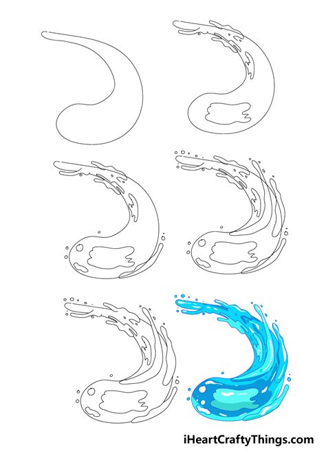 Water Drawing How To Draw Water Step By Step