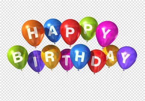 Premium Psd Happy Birthday Balloons