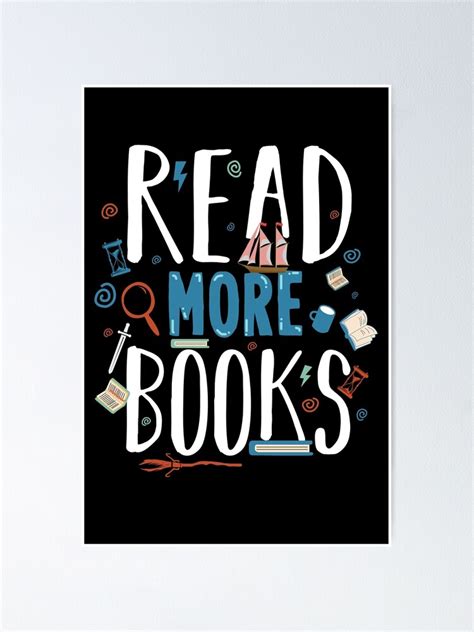 Read More Books Poster By Printup Redbubble