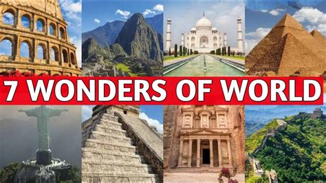 7 wonders of the world seven wonders of earth best places in the world to visit youtube