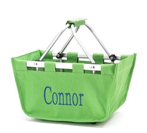 Personalized Mini Market Tote Collapsible Monogrammed Tote Easter