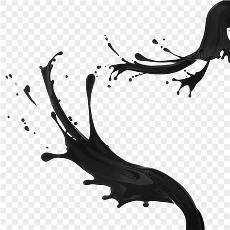 Hd Black Liquid Paint Splatter Splash Png Citypng
