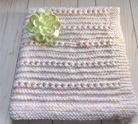 Cuddly Soft Baby Blanket Knit Pattern Easy Knitting Pattern Etsy